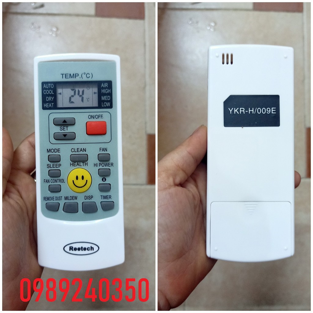 Điều khiển điều hòa Reetech mặt cười