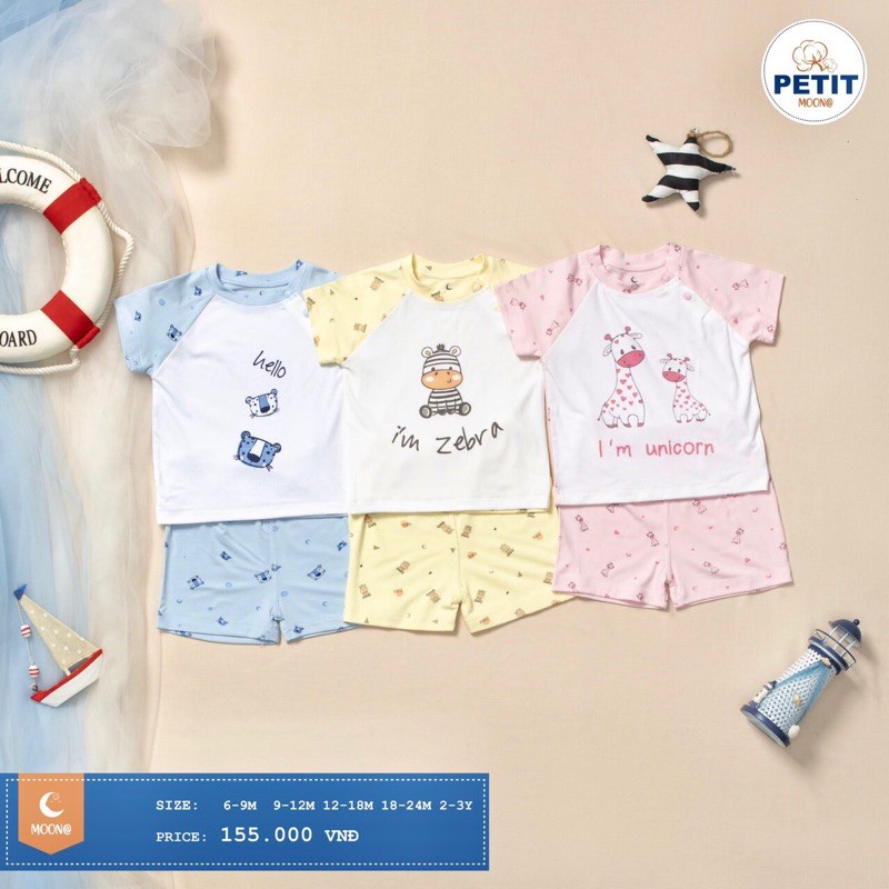 Bộ cộc cài vai moon peptit