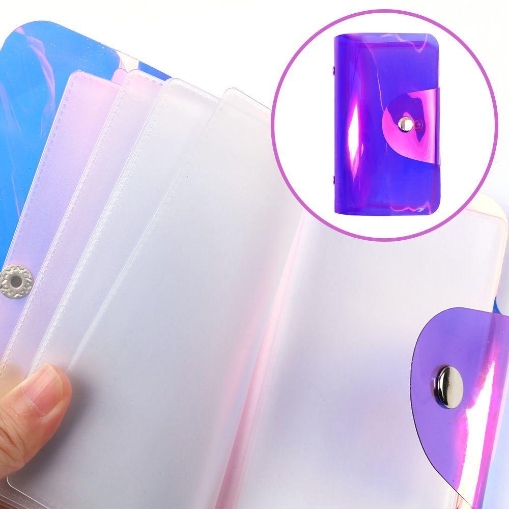 Nedfs nail art stamp card bag portable female empty manicure tool tool steel plate storage bag túi dập móng tay