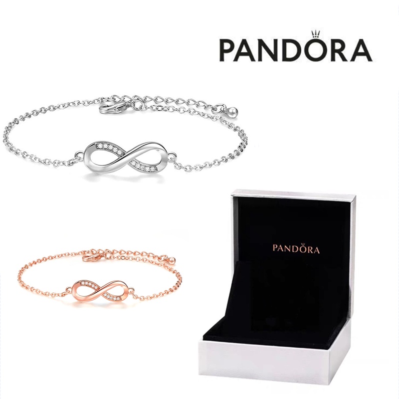 Vòng Tay Pandora Mạ Bạc 925 Đính Kim Cương Nhân Tạo Thời Trang Cho Nữ