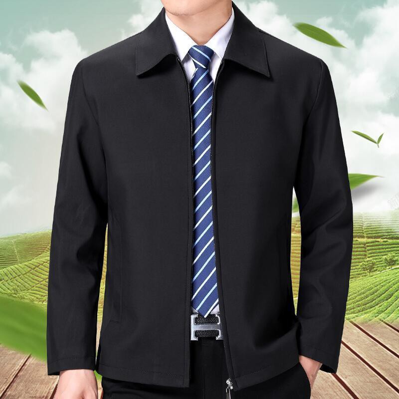 Áo Khoác Vải Mỏng Thời Trang Xuân Thu Cho Đàn Ông Trung Niên 40-50 Tuổi