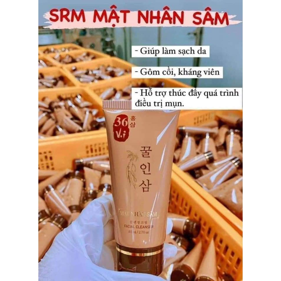 Sữa Rửa Mặt Cao Mụn Sâm Đỏ 36 Vị - Mật Nhân Sâm