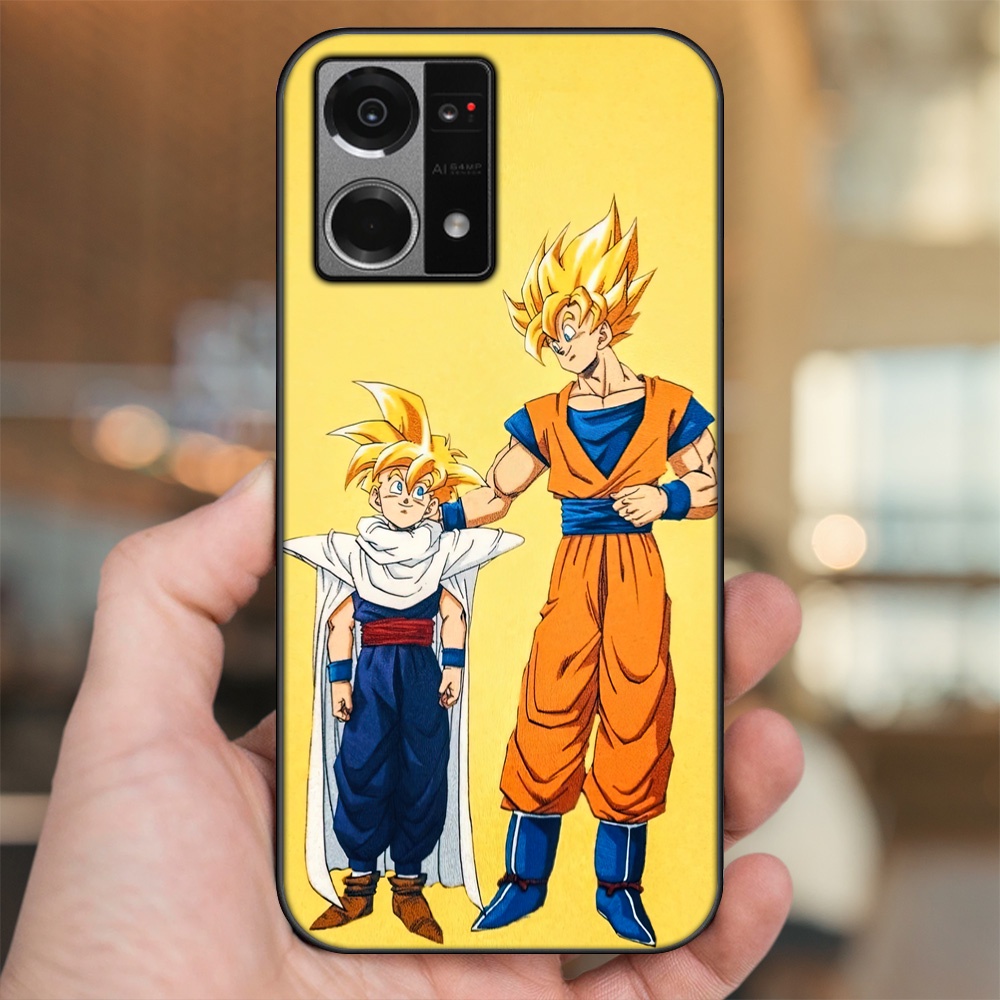 Ốp lưng Oppo Reno 7 4G viền đen in hình Gohan Dragon Ball