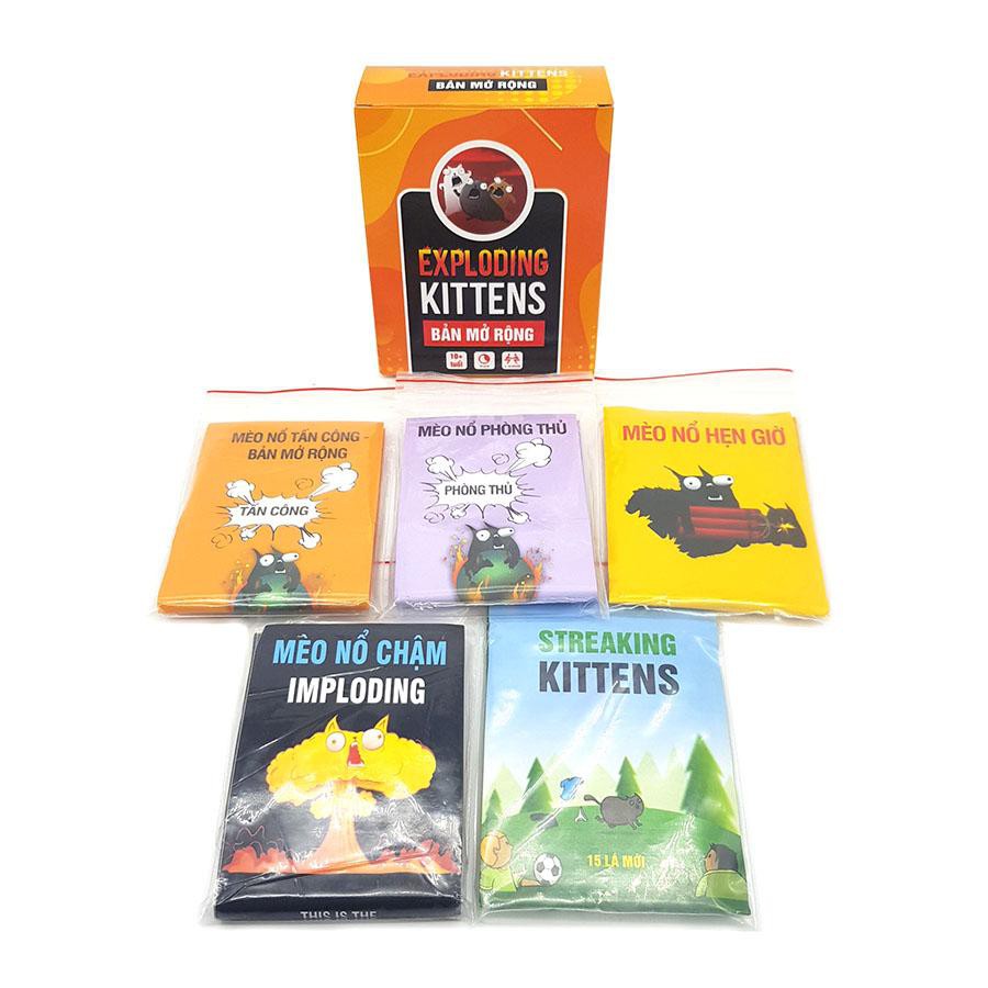 Combo Mèo Nổ Exploding Kittens 5 Bản Mở Rộng Việt Hóa 78 lá