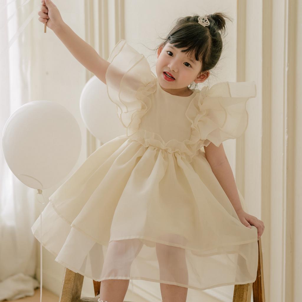 Váy xinh cho bé gái Clarina Dress chất liệu organza cao cấp lót lụa bồng xòe đáng yêu