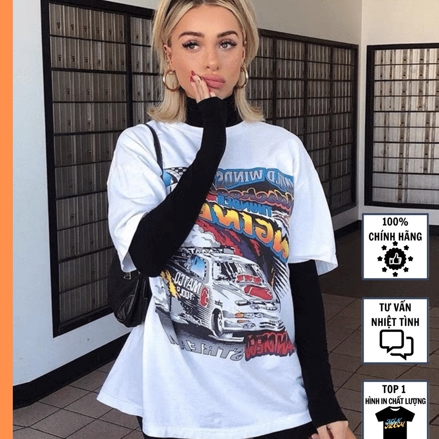 Áo Thun In XE ATXE Tay Lỡ Unisex Form Rộng TATO, Áo Phông in hình oto vải Cotton cao cấp, thấm hút mồ hôi,năng động