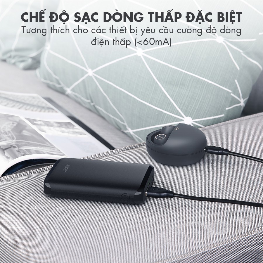 Pin sạc dự phòng AUKEY PB-Y22 Sạc Nhanh Quick Charge 3.0 Kèm Cổng Type C PD 18W | BigBuy360 - bigbuy360.vn