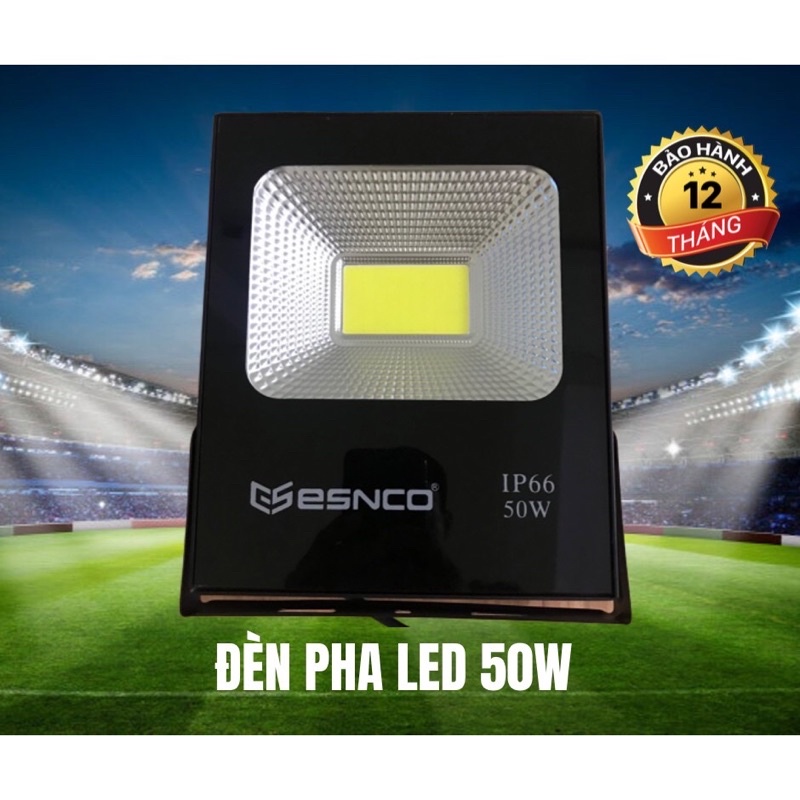 Đèn pha led 50W 220v chuyên công trình, bảng hiệu lắp đặt ngoài trời chống nước IP66 đủ công suất