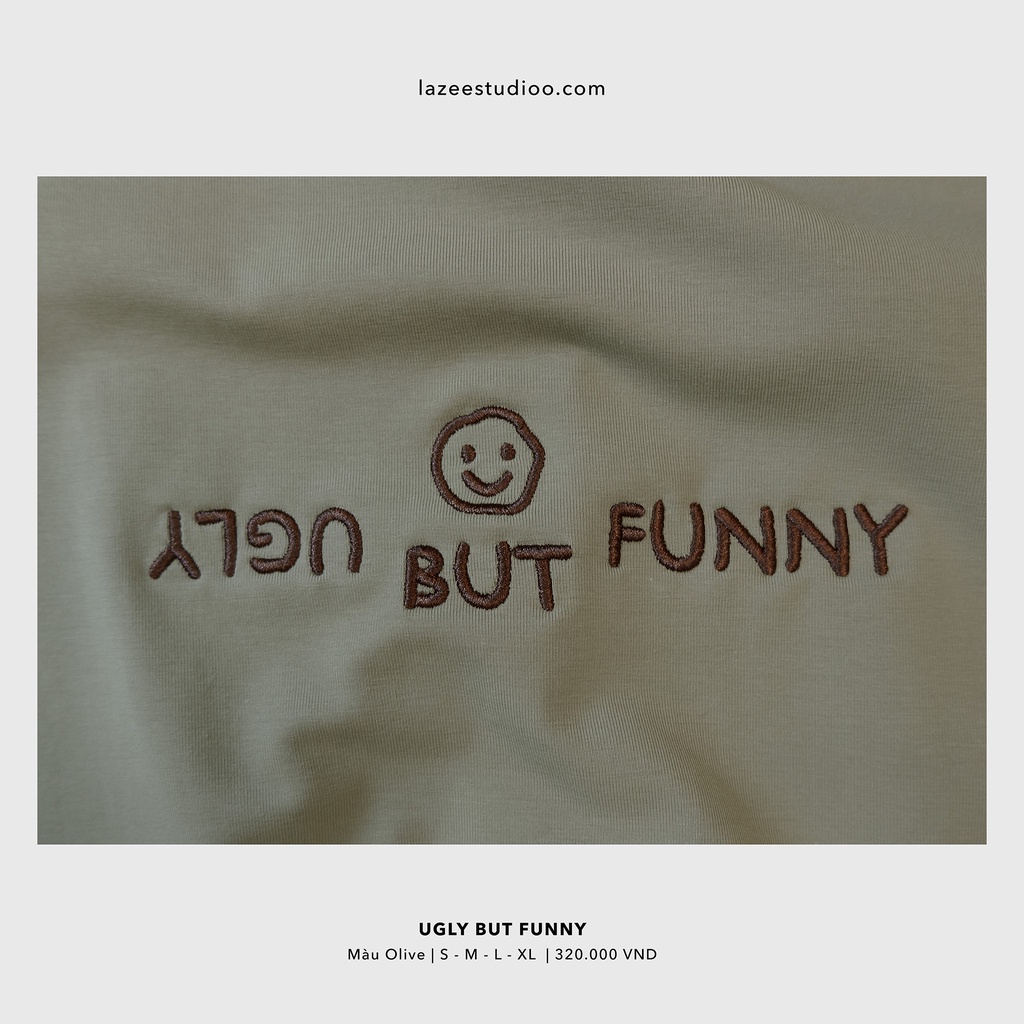 Áo thun - UGLY BUT FUNNY | LAZEE STUDIOO | Olive | Form Regular