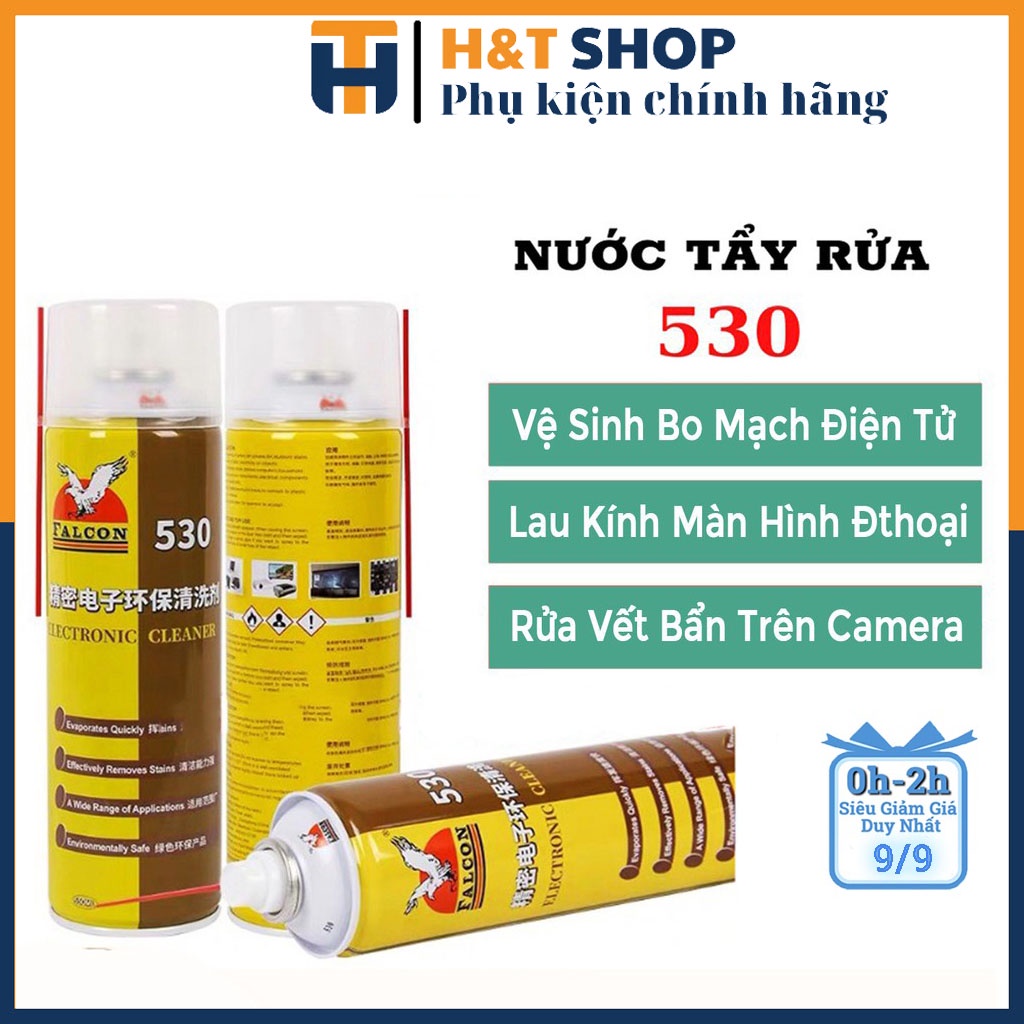 Nước tẩy rửa chính hãng Falcon 530 màn hình, keo kính, đa năng dung tích 550ml