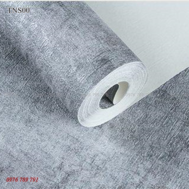 Giấy Dán Tường Giả Xi Măng Bê Tông 3d Lụa Không Keo Khổ 53cm Màu Xám Đẹp Cao Cấp ODINX