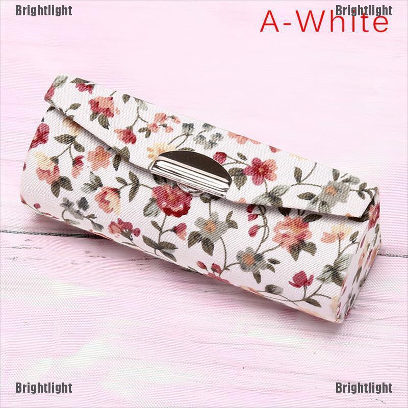 Hộp Đựng Son Môi Thêu Hoa Cổ Điển Có Gương Bên Trong