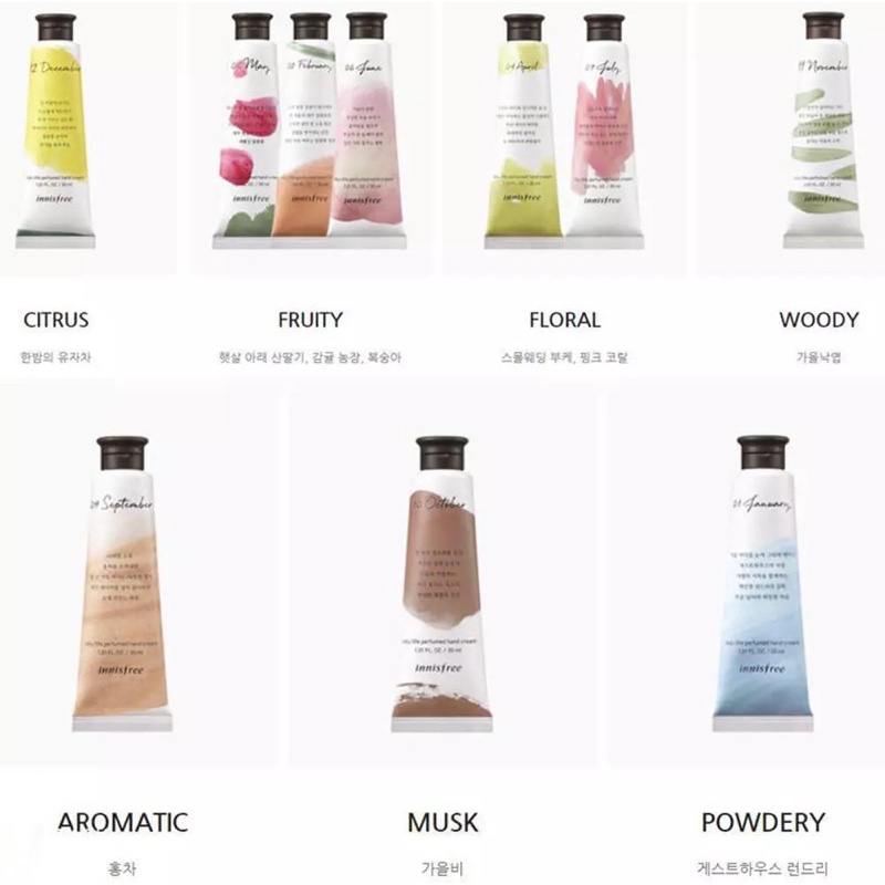 Kem Dưỡng Da Tay Hương Nước Hoa Innisfree - Mùi hương ngẫu nhiên