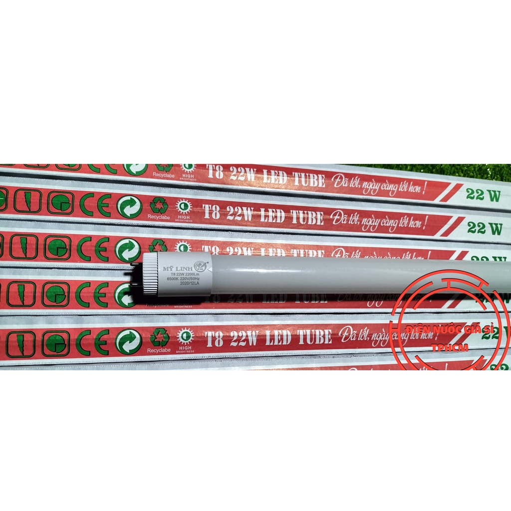 Bộ Máng, Bóng Đèn Led Tuýp 22W 1m2 1,2m màu Trắng (Chính Hãng) (giao 3 sp)