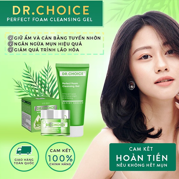Gel Sữa Rửa Mặt Dr.Choice Ngăn Ngừa Mụn , Kiềm Dầu , Chống Lão Hóa , Dùng Cho Mọi Loại Da