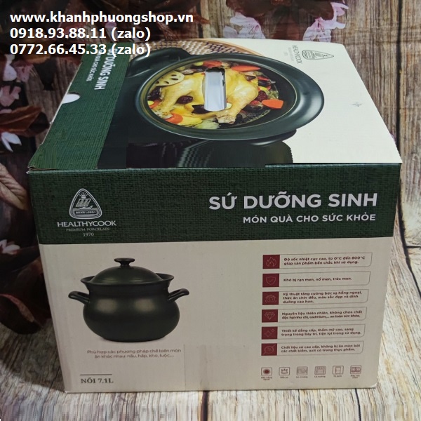 Nồi Sứ Dưỡng Sinh Minh Long Healthy Cook Hathor 7.1 L