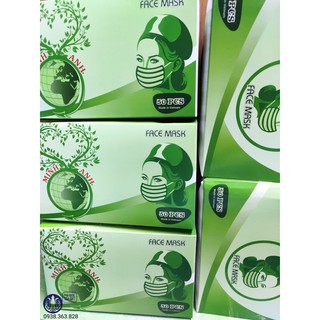 Khẩu trang y tế 4 lớp minh anh, có gọng , hàng dập