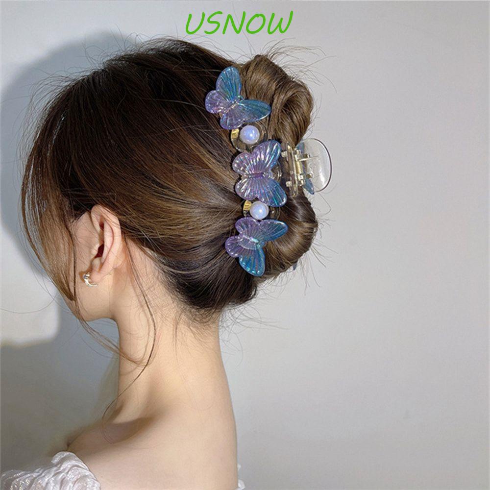 Kẹp Tóc Cá Mập / Cá Mập Họa Tiết Hình Học Cỡ Lớn Dễ Thương Cho Nữ