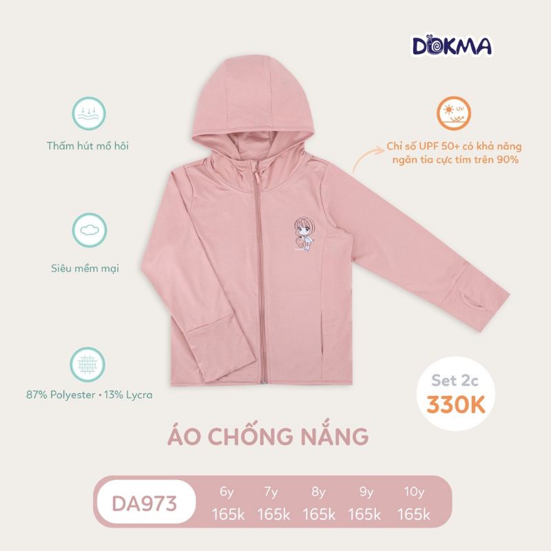 Áo chống nắng cho bé Dokma 6-10T