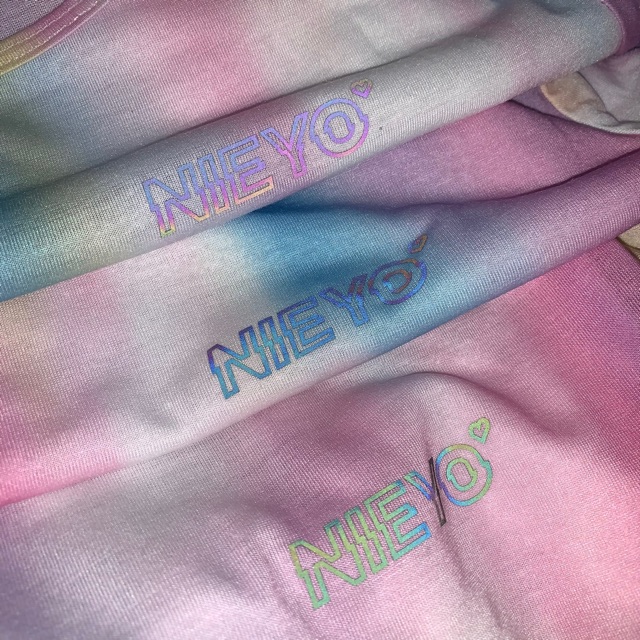 Áo Crop Tiedye + Glove ( Logo In Phản Quang ) NIEYO