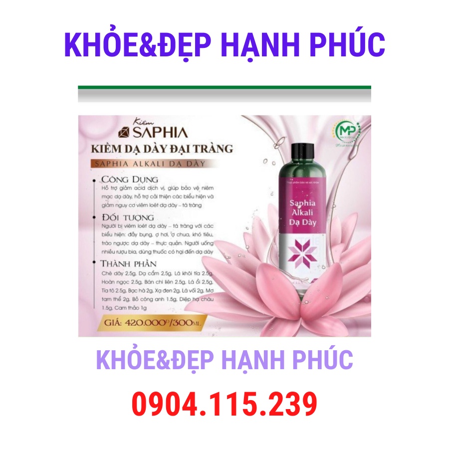 Kiềm dạ dày, đại tràng Saphia Alkali DD – 300 ml/chai