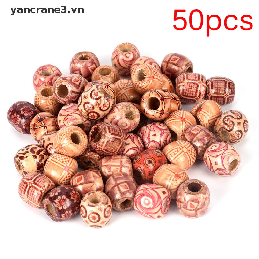 Bộ 50 Hạt Xỏ Lỗ Làm Tóc Dreadlock DIY yancrane3.vn