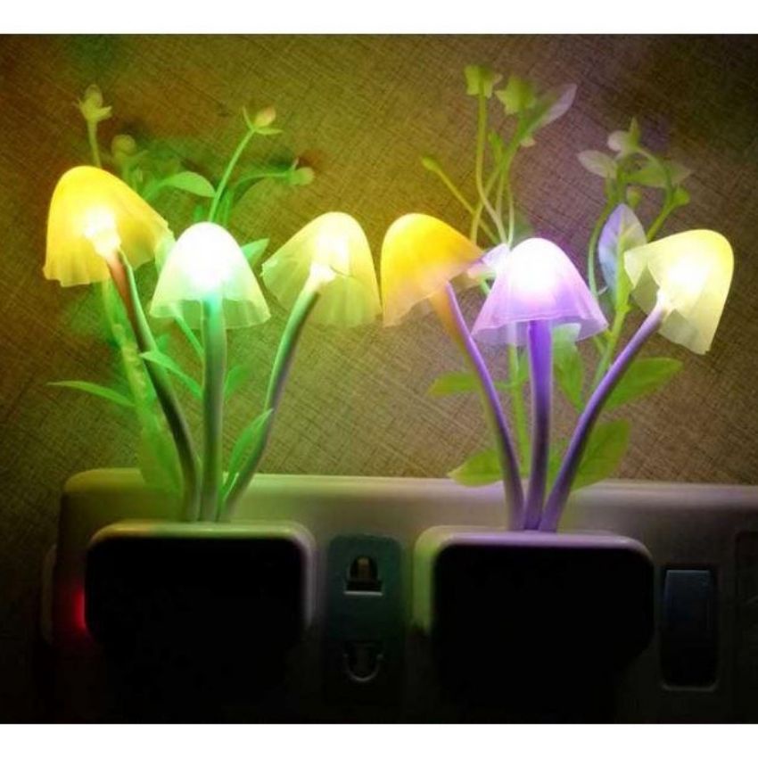 ĐÈN NGỦ CÂY NẤM ĐỔI MÀU THÔNG MINH CẢM BIẾN ÁNH SÁNG  ĐÈN NGỦ TRANG TRÍ NĂM 2022