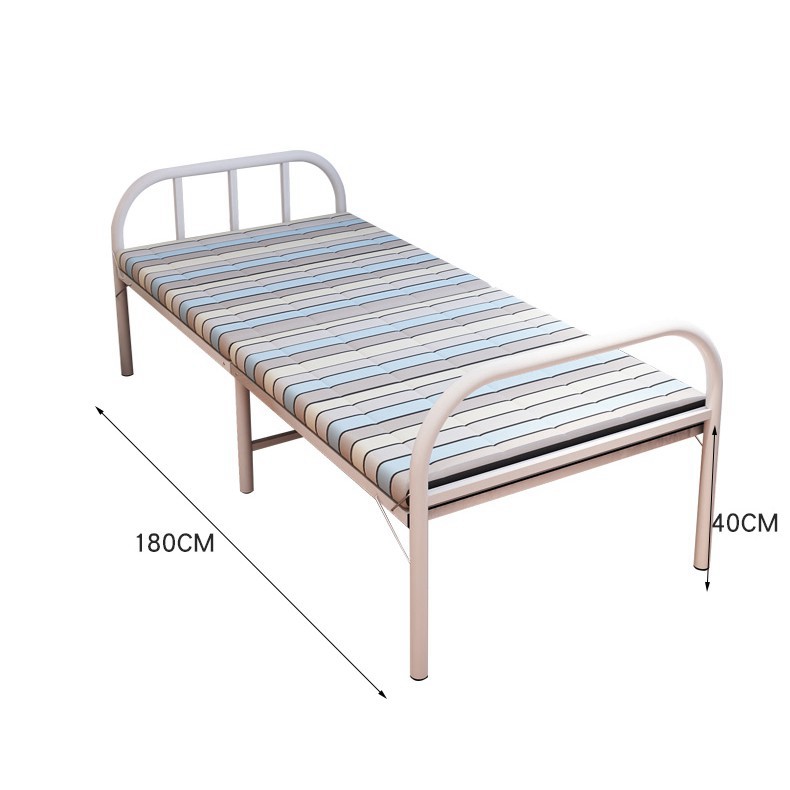 Giường xếp gọn khung thép sẵn đệm 185x75x40 mẫu 75cm( Hàng Chất Lượng Cao)