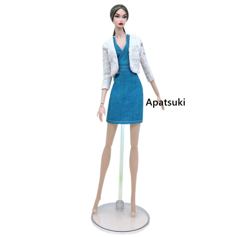 Thời Trang set Áo Và Chân Váy Xinh Xắn Cho Búp Bê barbie Tỉ Lệ 1 / 6