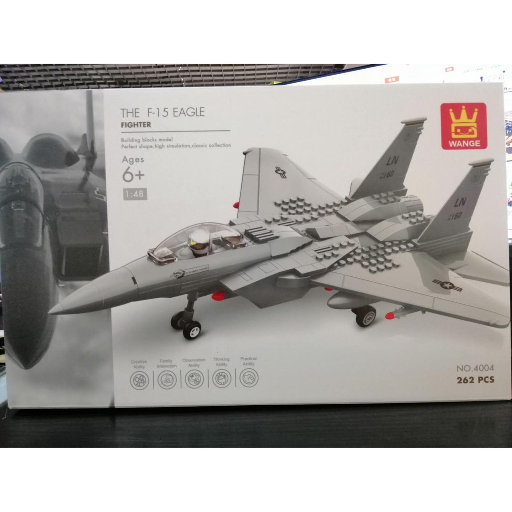 Lắp ghép Mô hình Máy bay lắp ráp Trực Thăng Chiến Đấu WANGE 4004 F-15 Eagle Fighter 1:48