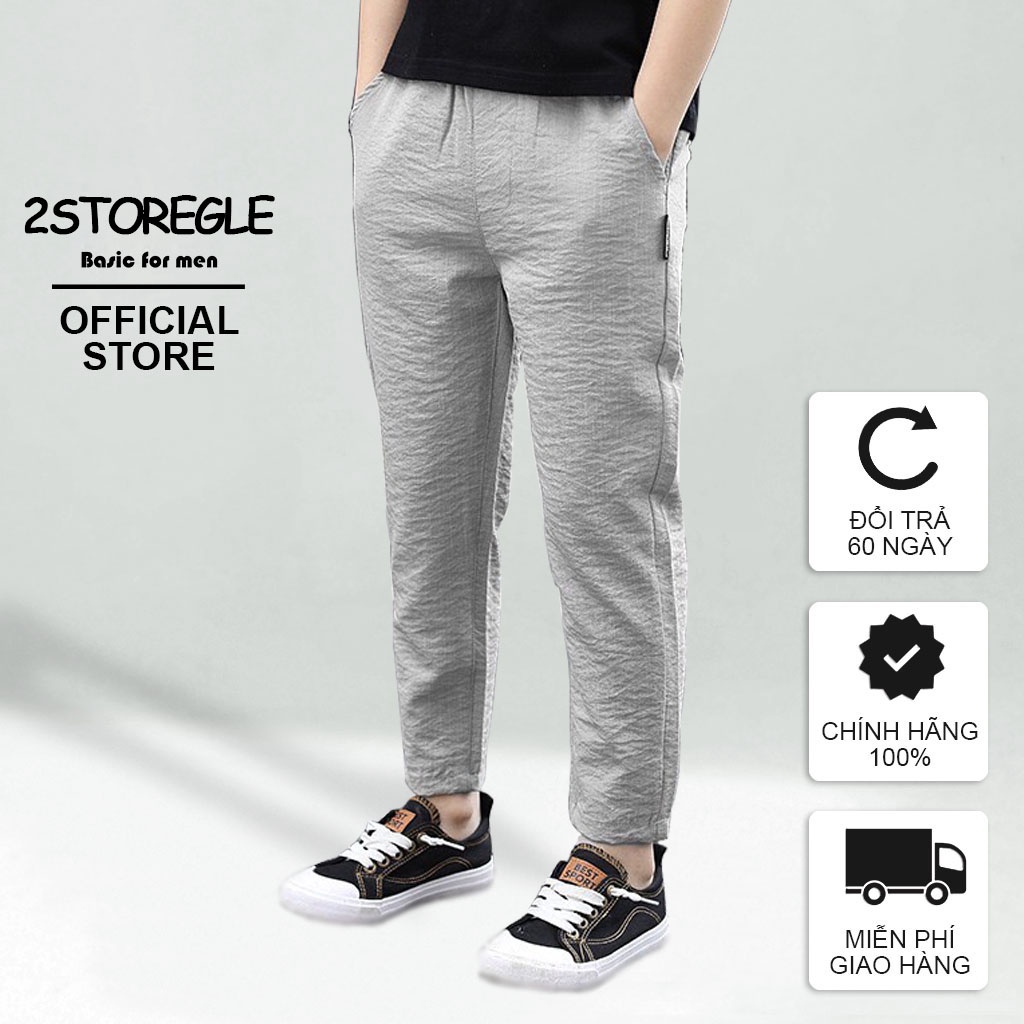 Quần đũi nam xám 2STOREGLE dáng slim trẻ trung chất mịn không xù lông không bai gião