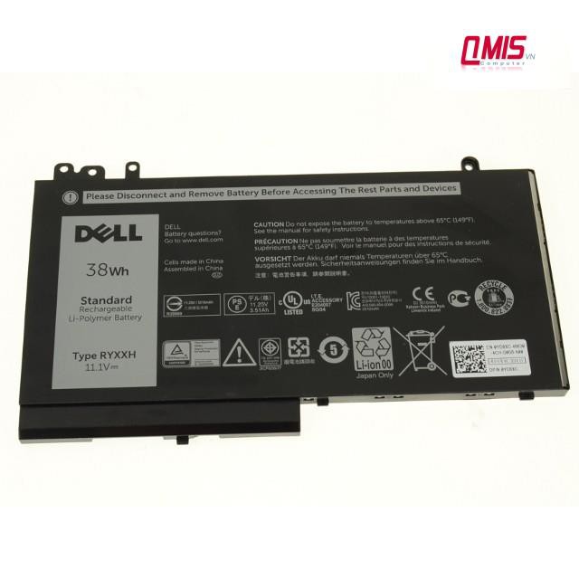Pin laptop Dell Latitude E5250 E5450 E5550, Precision 15 3510, Latitude E5470 E5570, RYXXH – E5470 NGẮN 38WH (ZIN)