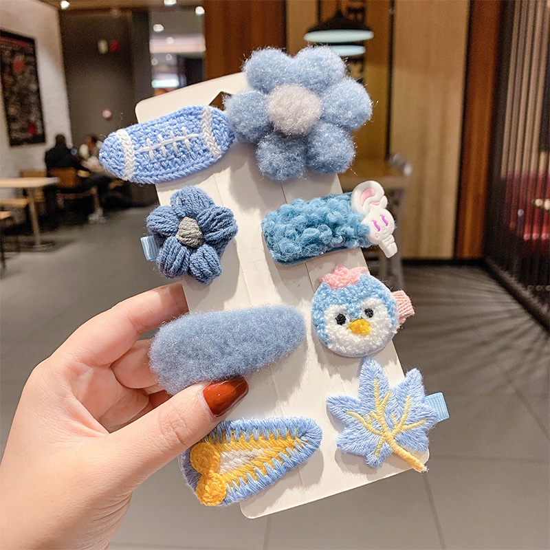 Bộ kẹp tóc mái đáng yêu phong cách 2021 cho bé gái