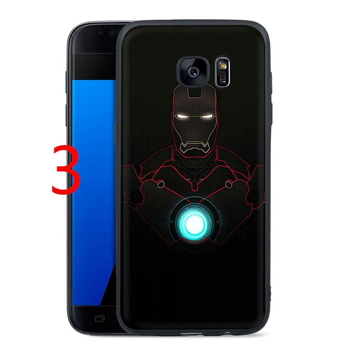 Ốp Lưng Tpu Họa Tiết Hình Iron Man Batman Thời Trang Cho Samsung S7 Edge S8 S9 Plus Note 8 9