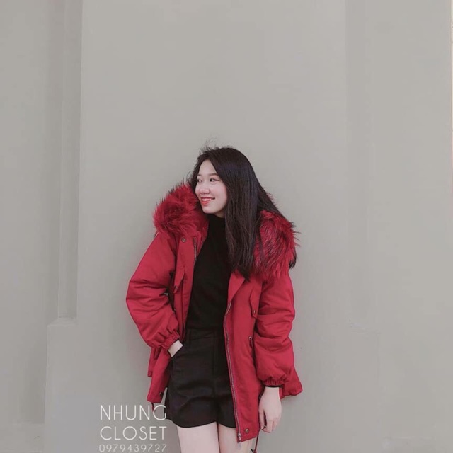 Áo parka đỏ