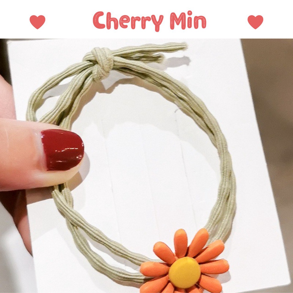 Dây buộc tóc hoa cúc CHERRY MIN