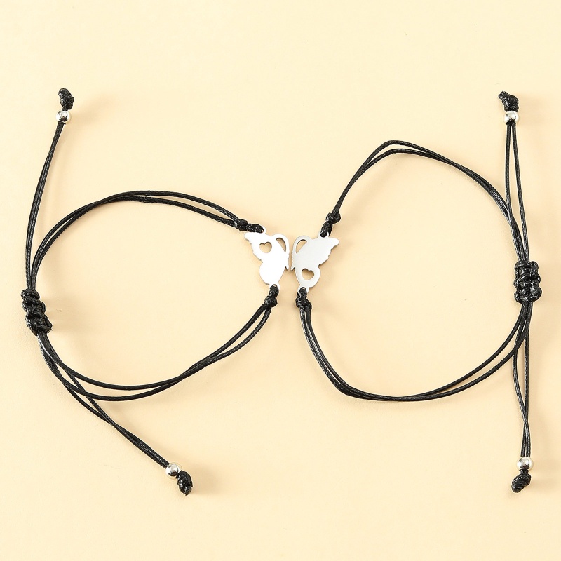 Arin Set 2 Vòng Tay Cắt Hình Trái Tim / Bướm Kèm Thẻ Hứa Cho Sinh Nhật Bạn Nữ / Bạn Gái / Trang Sức