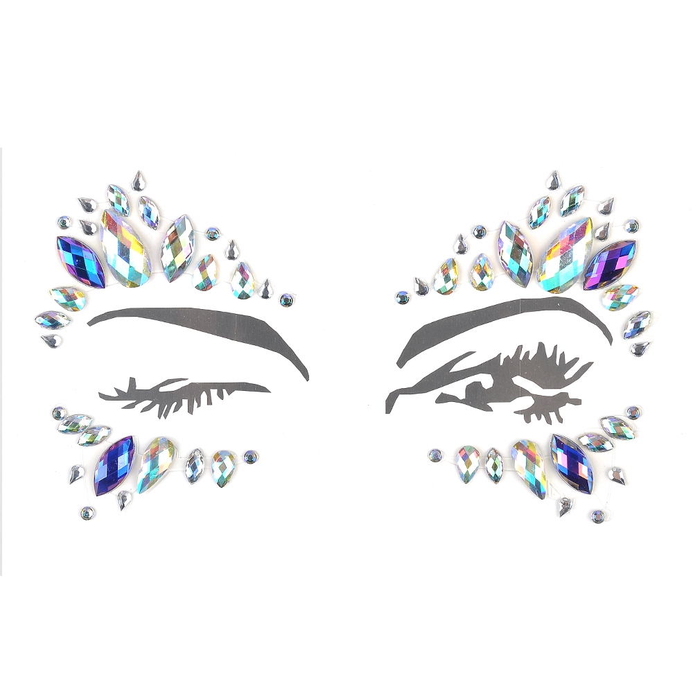 COD In Stock Hot Sale New Face Acrylic Diamond Tattoo Sticker Acrylic for Party Decoration Cosplay | WebRaoVat - webraovat.net.vn