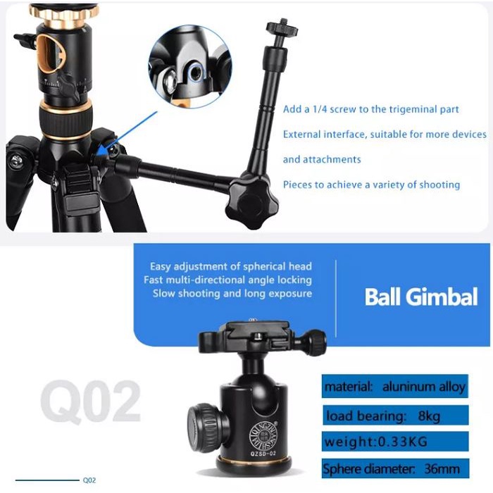 Chân Máy Ảnh Tripod Beike Q-996H HL Lighting