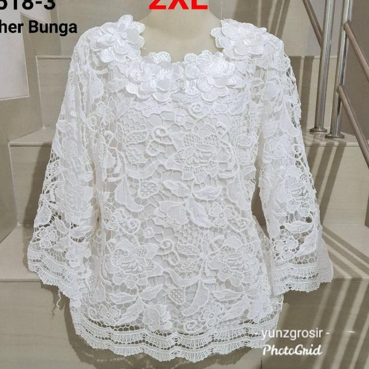 Áo Sơ Mi Trắng Thêu Hoa Size Xl 2xl 3xl