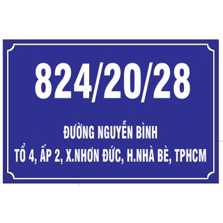Bảng số nhà bằng mica