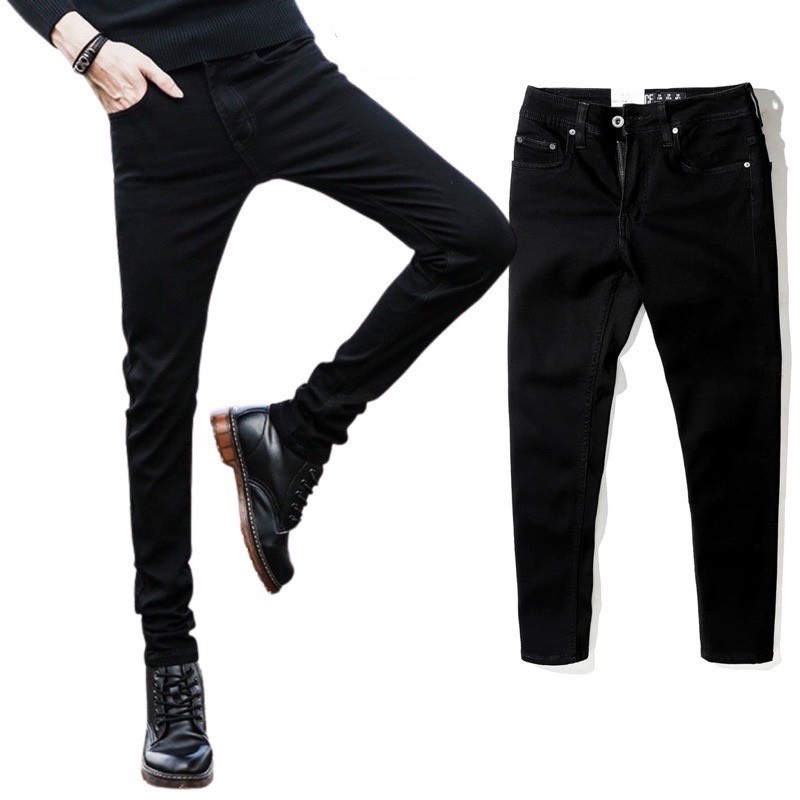 Quần jean nam màu đen chất demin cao cấp co dãn đẹp from dáng skinny mẫu mới thời trang cao cấp beautiulgilr g02