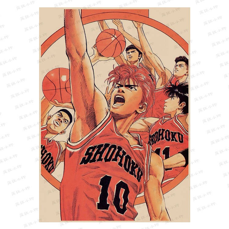 Áp Phích Trang Trí Nội Thất Hình Anime Slam Dunk