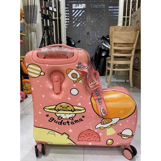 Vali du lịch kiêm ghế ngồi cho bé đĩa bay hồng