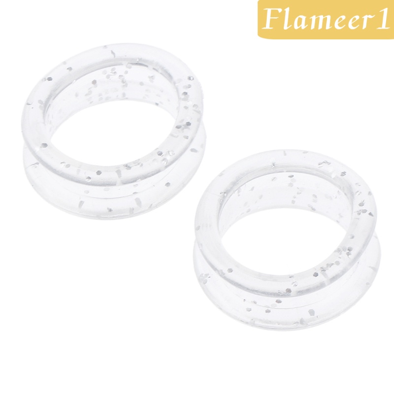 Set 1 / 10 Nhẫn Đeo Ngón Tay Bằng Cao Su Mềm Màu Trắng Chuyên Dụng Cho Salon Làm Tóc