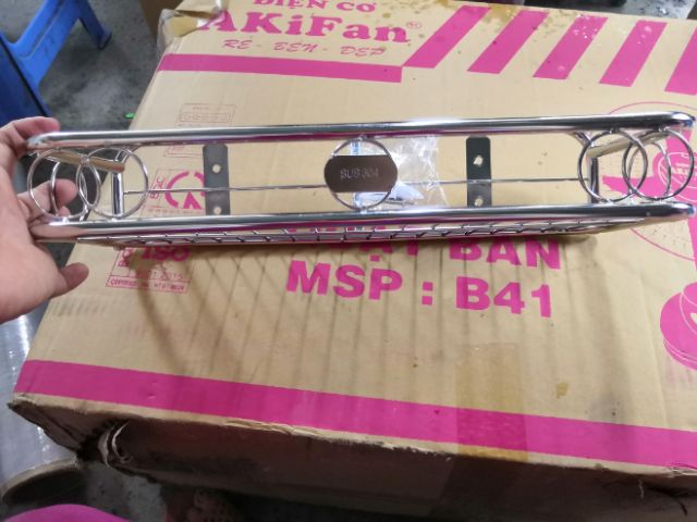 Kệ gia vị 1 tầng inox 304 hàng ống