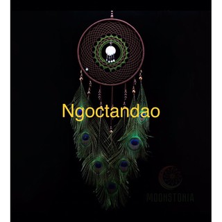 Dreamcatcher lông công phong thuỷ size lớn