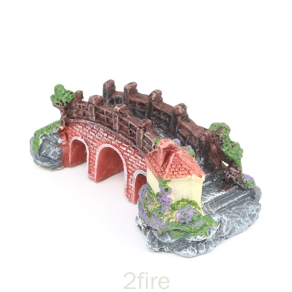 Mô hình cây cầu bằng nhựa resin trang trí bể cá