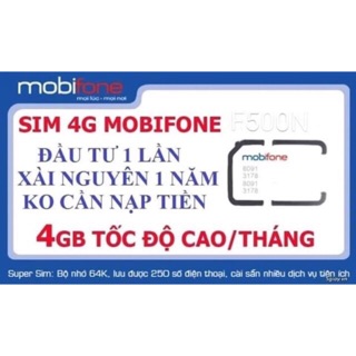 Sim 1 năm không cần nạp tiền của Mobifone