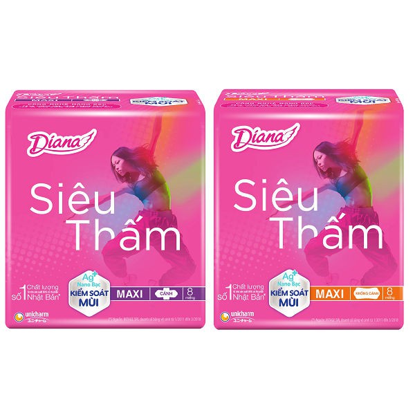 Băng Vệ Sinh Diana Siêu Thấm Dày  (Gói 8 Miếng)